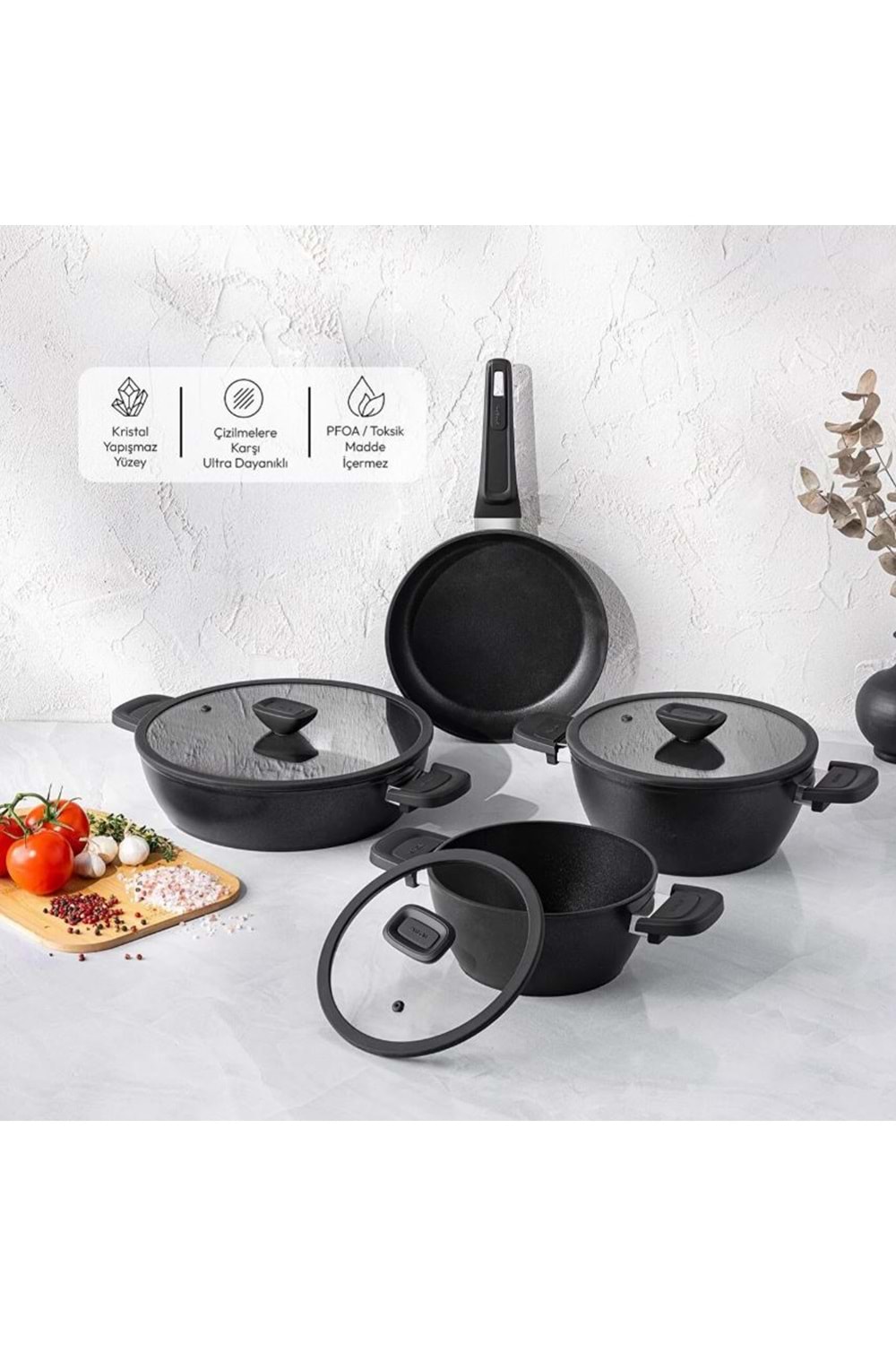 EMSAN DIAMENTE 7 PARÇA TENCERE SETİ