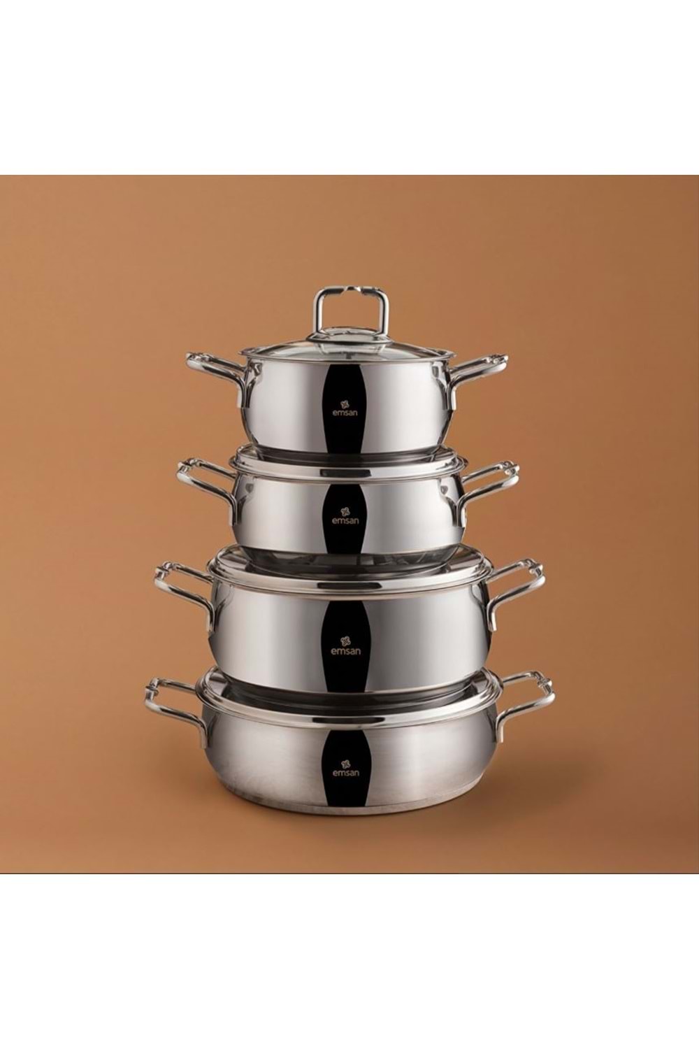 EMSAN EMİRGAN 8 PARÇA ÇELİK TENERE SETİ