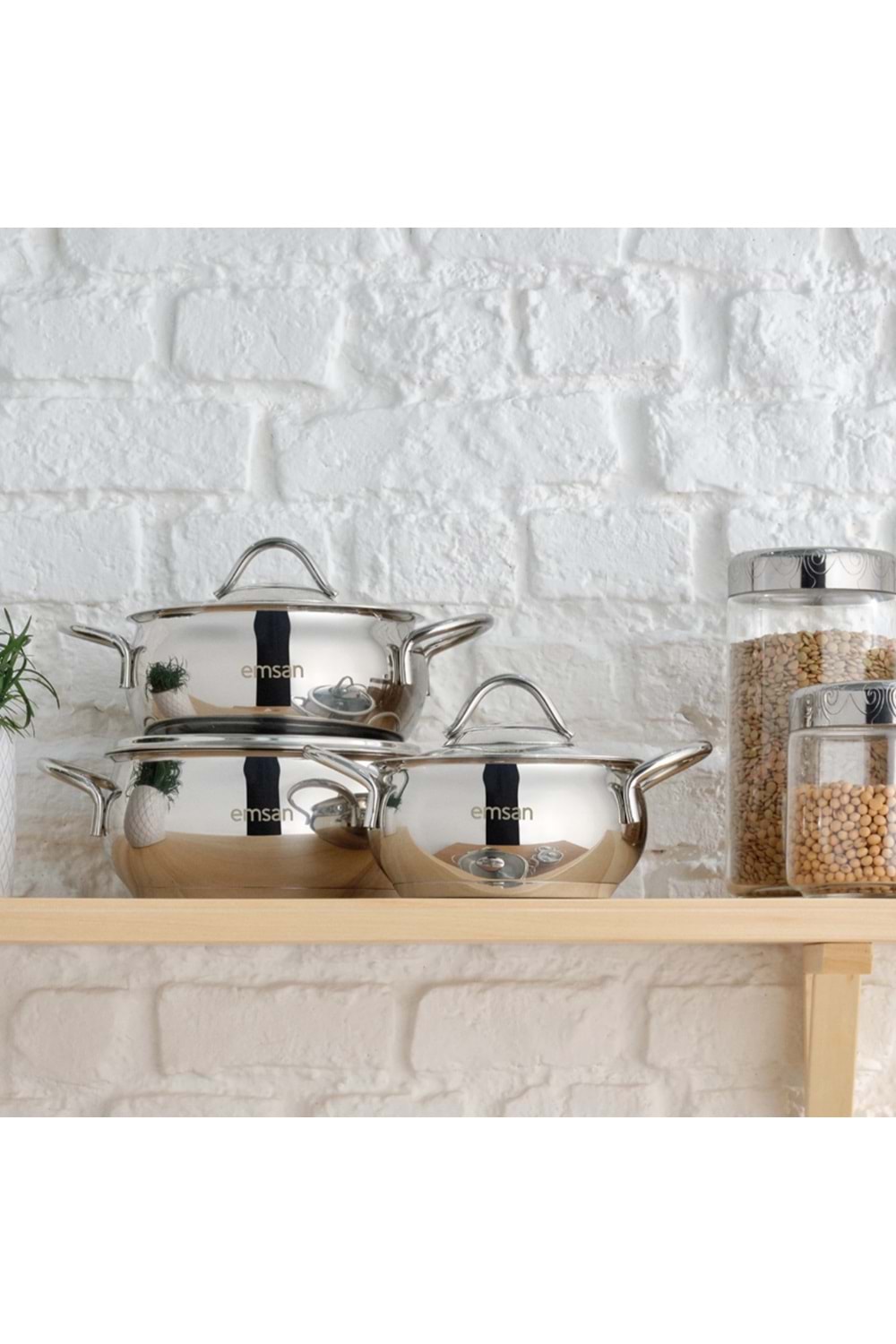 EMSAN CEMRE 6 PRÇ MİDİ SET, ÇELİK