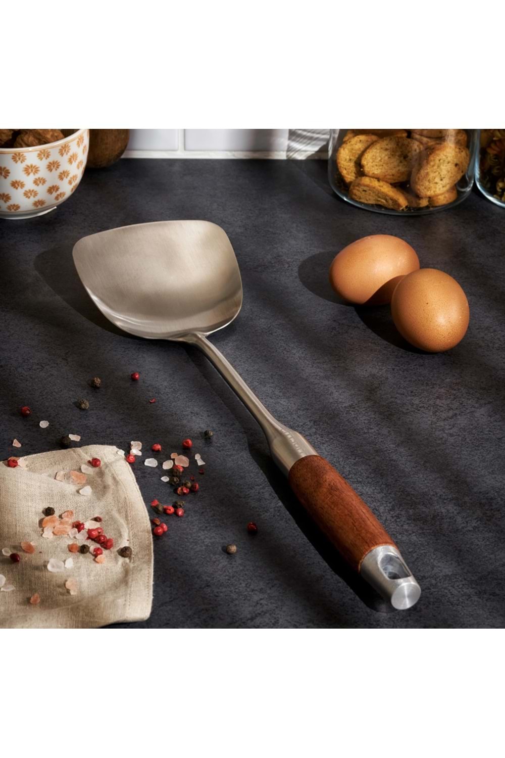 EMSAN WOODY PASLANMAZ ÇELİK SPATULA