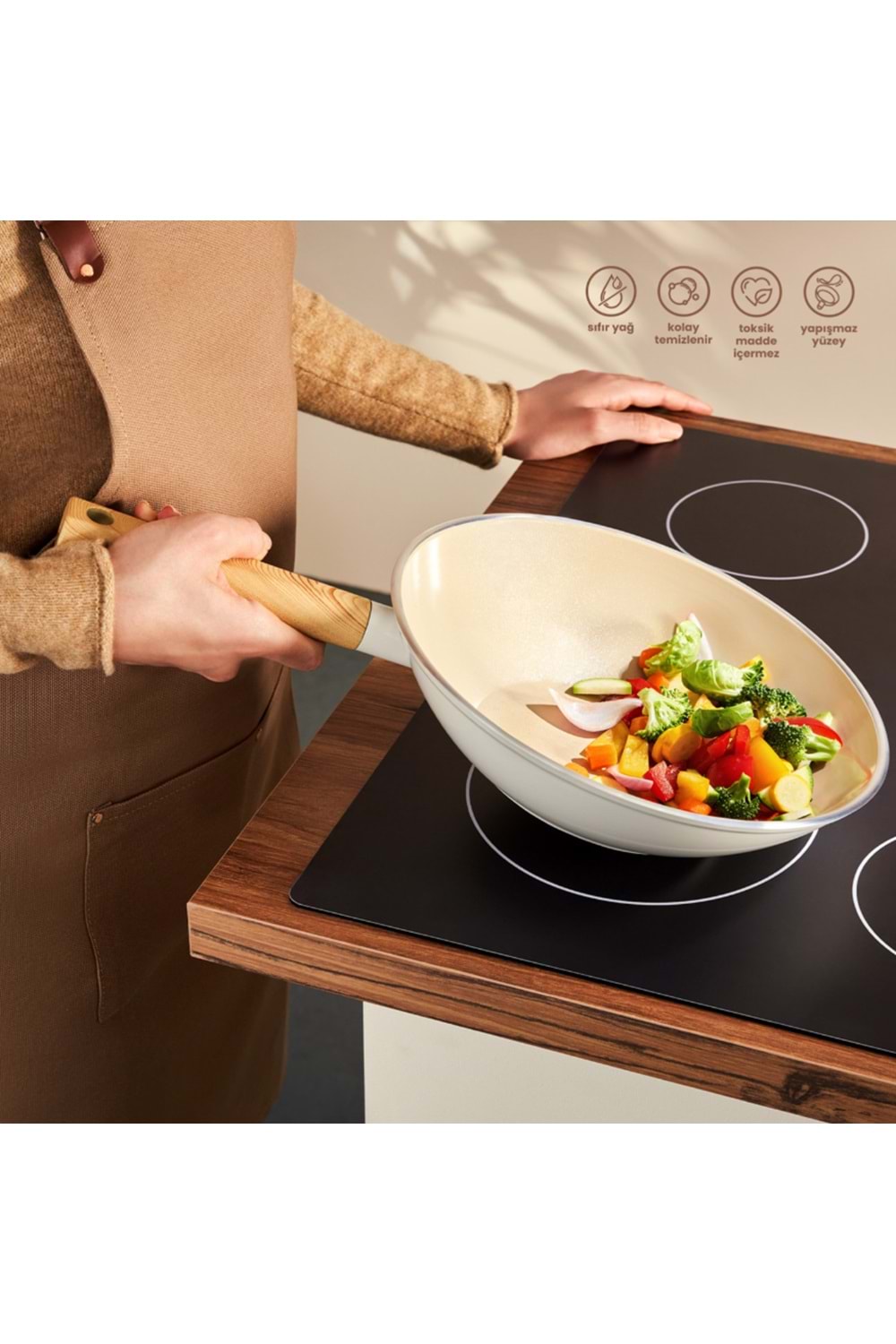 EMSAN SWISS CRYSTAL 28 CM WOK TAVASI