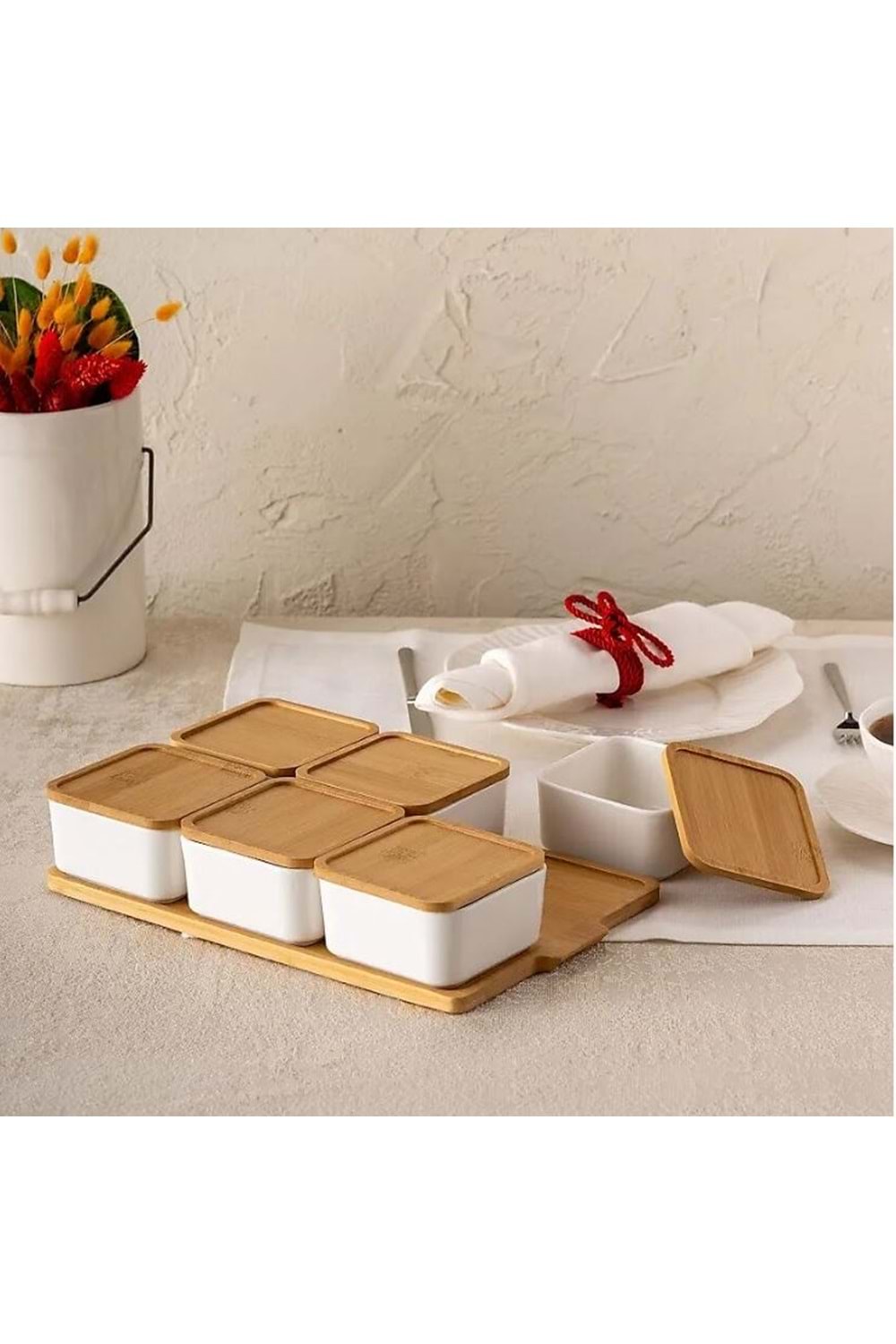 EMSAN GRACE 6'LI KAHVALTILIK SETİ, BEYAZ