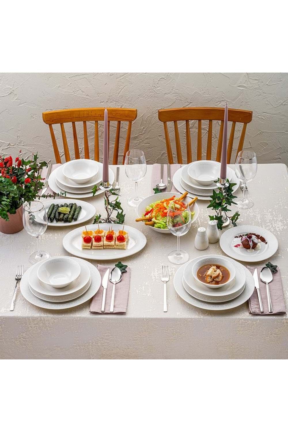 EMSAN NEW BONE MARGOT 56 PRÇ 12 KİŞİLİK YEMEK TAKIMI