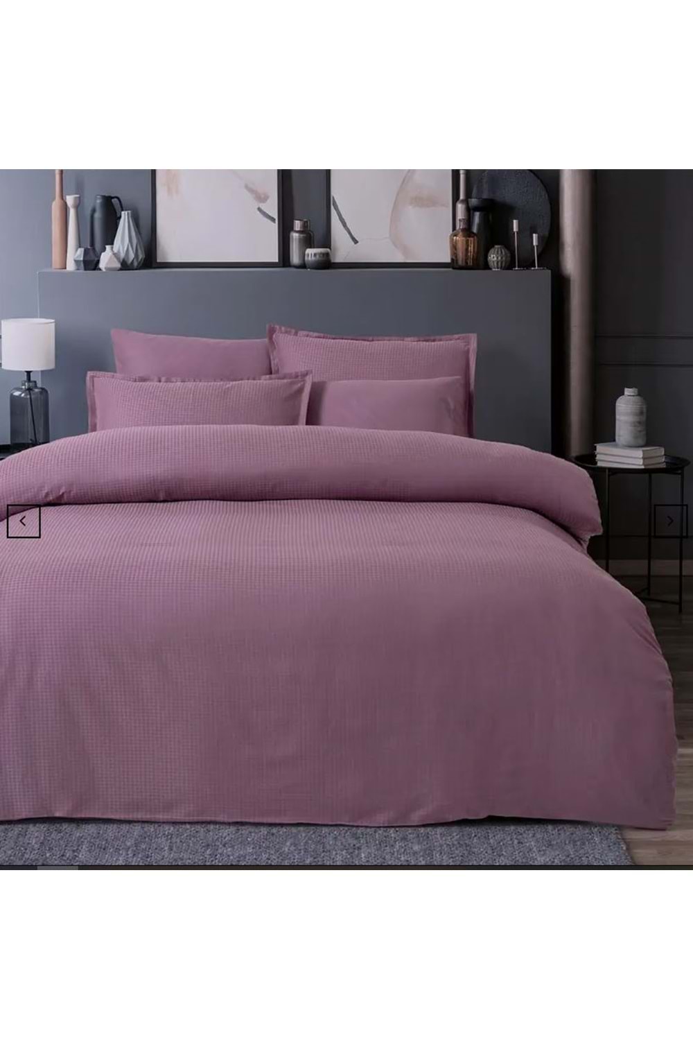 DIAMOND LİLA JAKARLI SATEN ÇİFT KİŞİLİK NEVRESİM TAKIMI 6 PARÇA