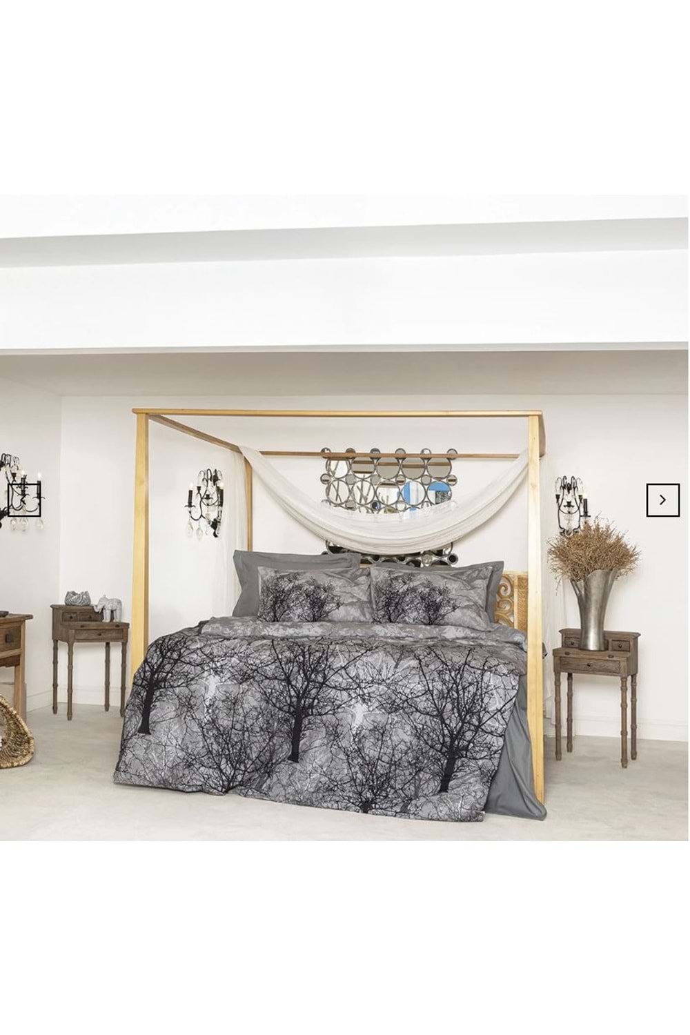 200X220 RANFORCE NEVRESİM TAKIMI PANDORA KORA GRIS