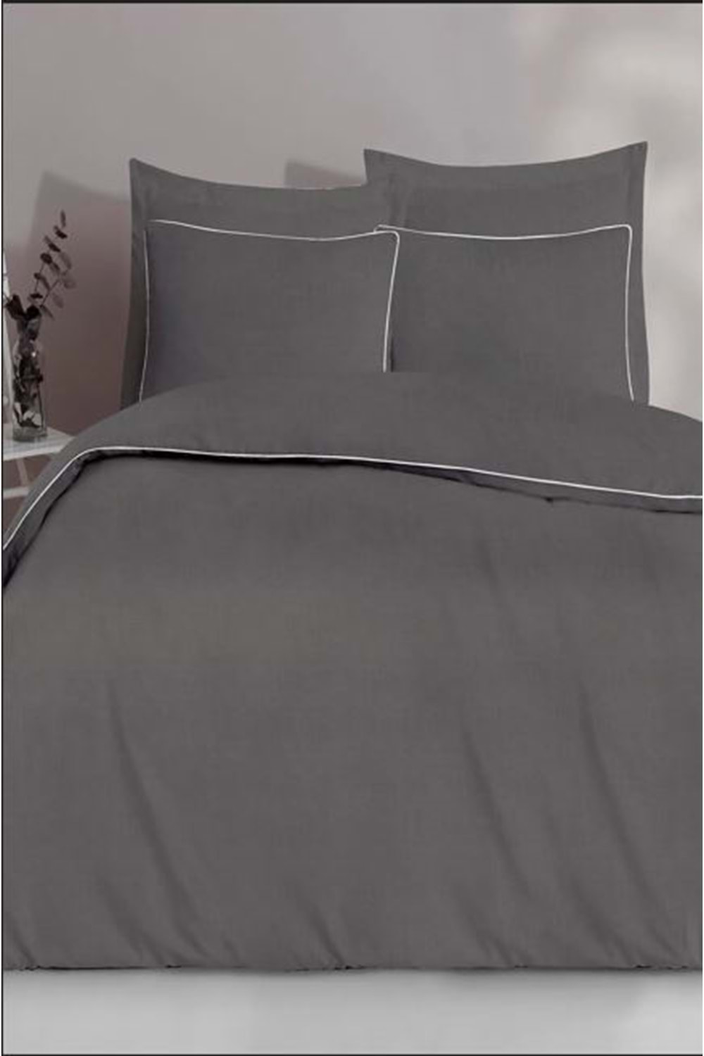 200X220 LUXART ROOT BİYELİ NEVRESİM TAKIMI GRIS