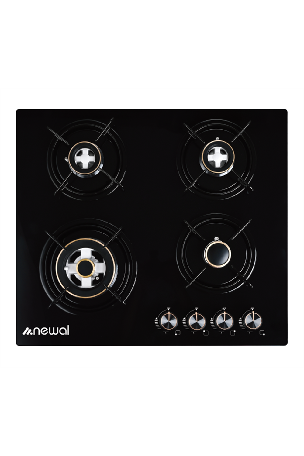 Newal HOB648/2 Siyah Cam Ocak