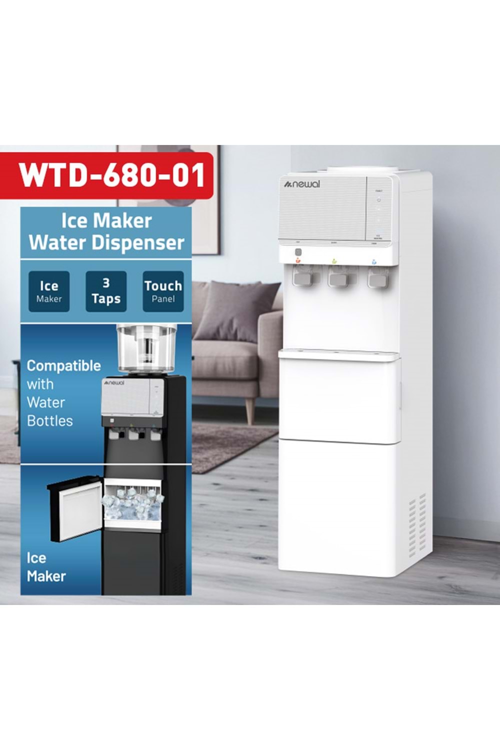 Newal WTD680/1 Su Sebili & Buz Makinesi