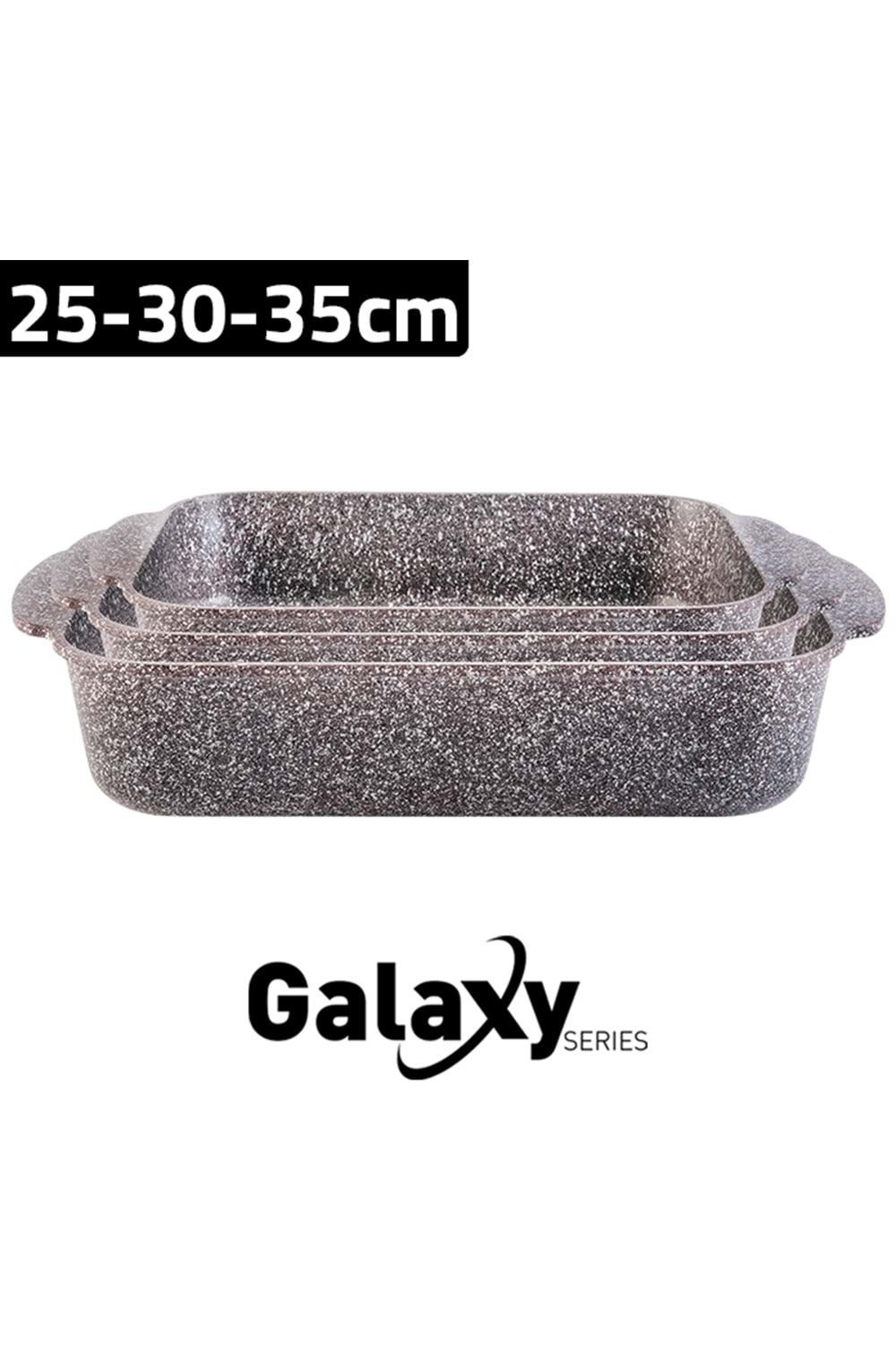 8307 Zio Fırın Tepsi Seti 3lü 25/30/35cm