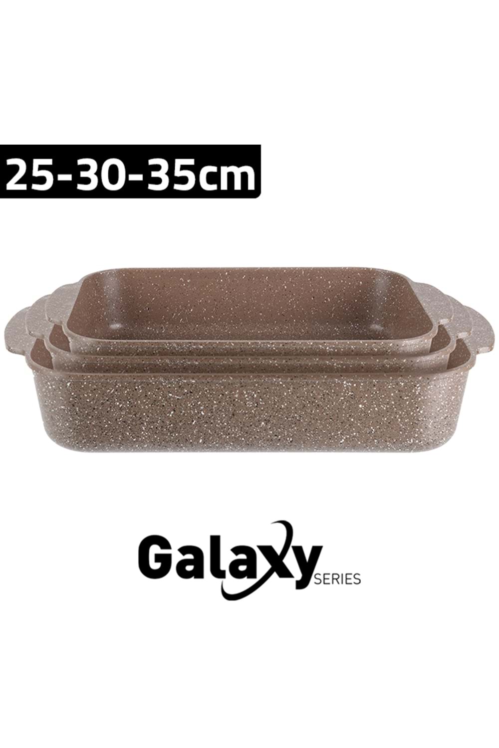 8307 Zio Fırın Tepsi Seti 3lü 25/30/35cm