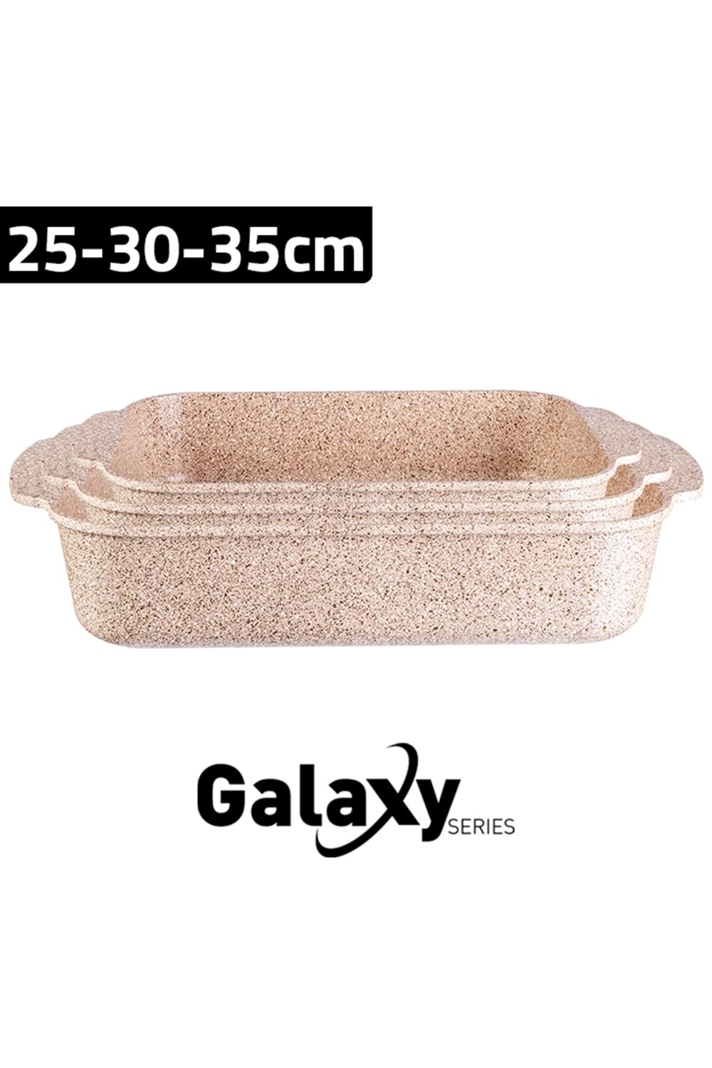 8307 Zio Fırın Tepsi Seti 3lü 25/30/35cm