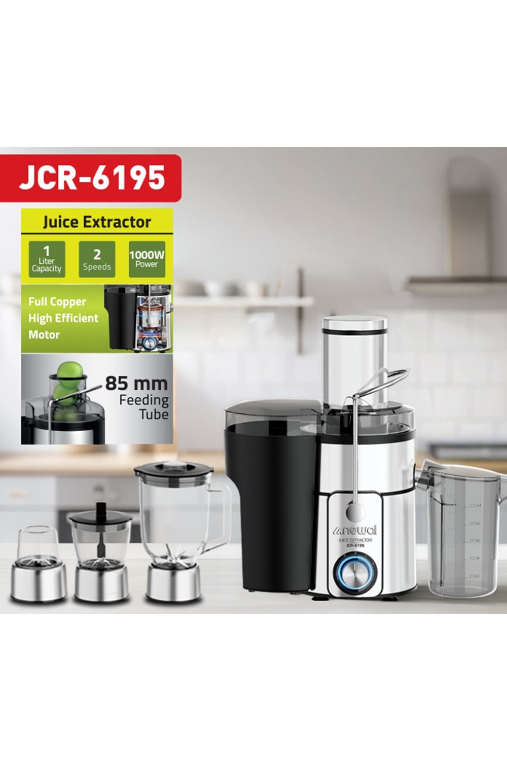 Newal JCR6195 K.Meyve Sıkacağı & Multi Robot