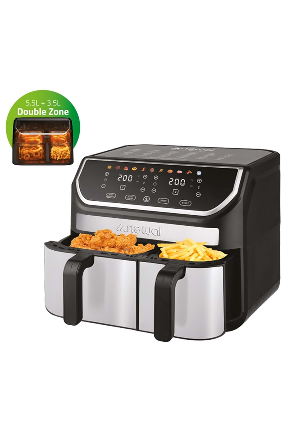 FRY5225 Newal Dokunmatik Double Airfryer 9L