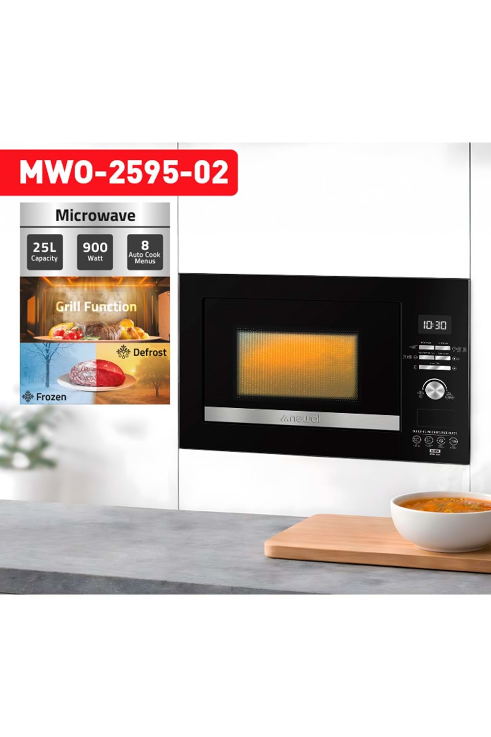 Newal MWO2595/2 Ankastre Mikrodalga Fırın