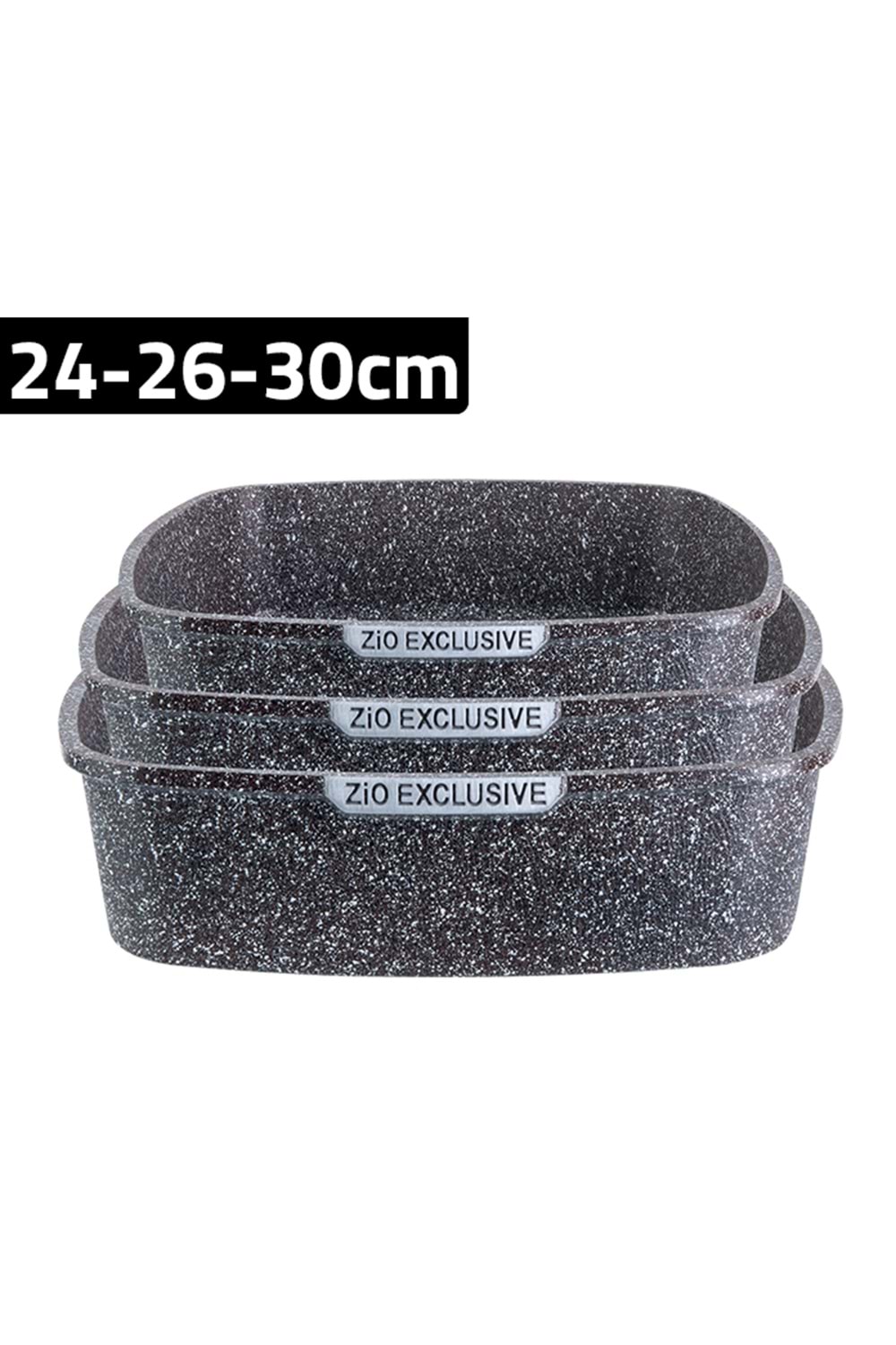 8357 Zio Fırın Tepsi Seti 3lü 24/26/30cm