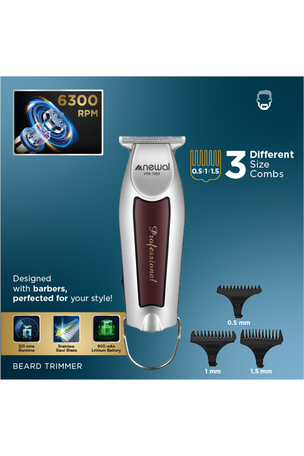 Newal HTR7302 Şarjlı Saç ve Sakal Tıraş Makinesi