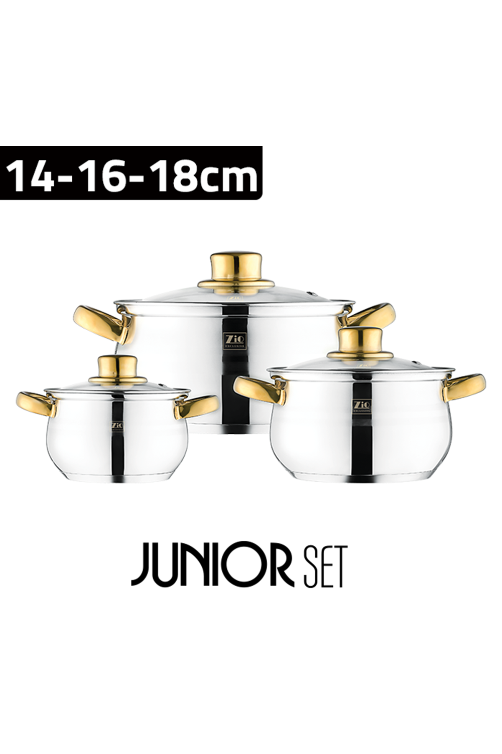 Zio Z1118 Klasik Tencere Seti (14-16-18cm)