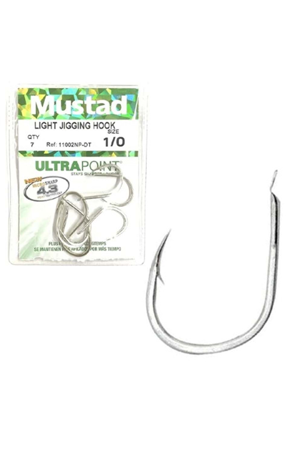 MUSTAD 11002NP-DT JIGGING HOOK - 1/0