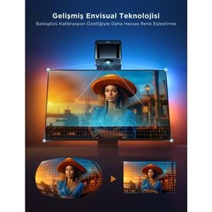 Govee Envisual T3 Lite TV Arkası Led Şerit Renk Ambiyans Aydınlatma H6