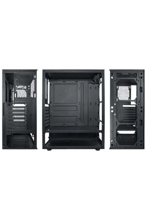 Kasa Vento Vg10F 3X120Mm Mesh Mid Tower Temperli Camlı