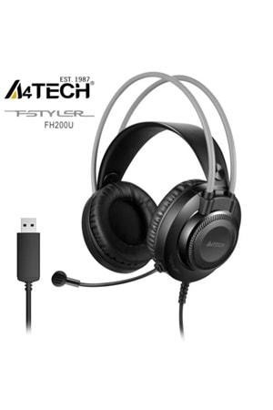 Kulaklık A4Tech Fh-200U Mikrofonlu Gri Usb
