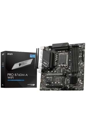 ANAKART MSI PRO B760M-A WIFI DDR5 S+V+GL 1700p