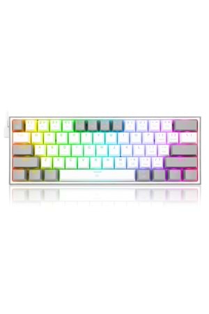 Klavye Redragon K617 Fizz Rgb White Gray Red Switch Tr Layout
