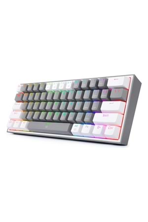 Klavye Redragon K617 Fizz Rgb Gray White Red Switch Tr Layout
