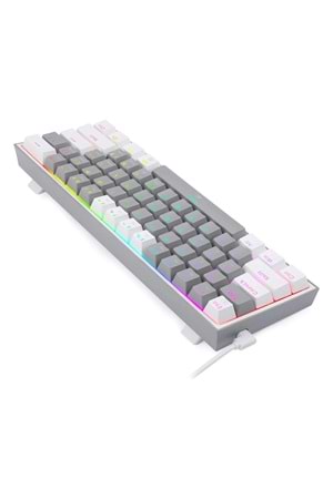 Klavye Redragon K617 Fizz Rgb Gray White Red Switch Tr Layout