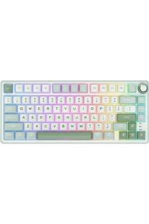 KLAVYE ROYAL KLUDGE R75 SKY CYAN SILVER SWITCH US LAYOUT