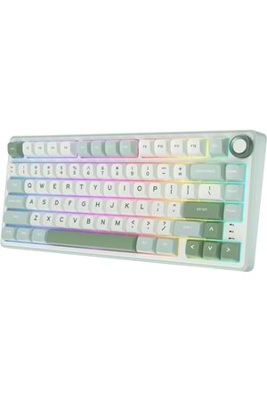 KLAVYE ROYAL KLUDGE R75 SKY CYAN SILVER SWITCH US LAYOUT