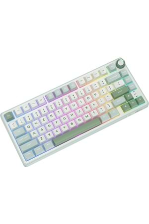 KLAVYE ROYAL KLUDGE R75 SKY CYAN SILVER SWITCH US LAYOUT