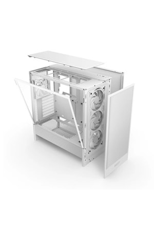 KASA NZXT H5 Flow(2024) White RGB Tempered Glass USB 3.2 Atx Mid Tower