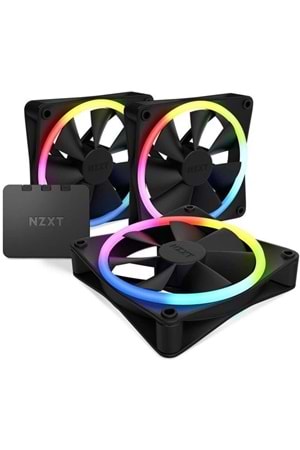 NZXT RF-D12TF-B1 NZXT F120 RGB Duo Black 120 mm Fan(3'lü Set)