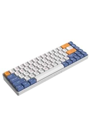 KLAVYE AIGO A68 Mavi Mekanik Red Switch Kablosuz Us Layout
