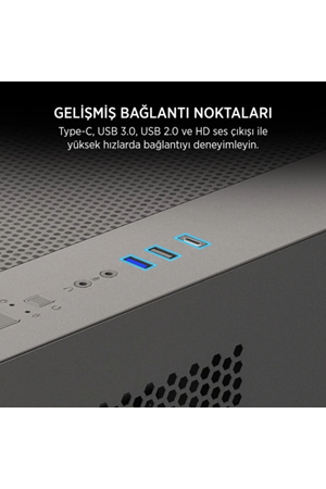 James Donkey Stark S700 3xARGB Temperli Cam 650W 80+ Bronze mATX Siyah