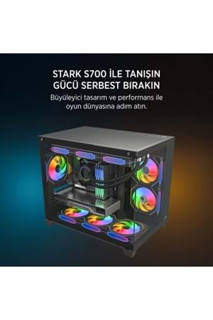 Kasa James Donkey Stark S700 3xARGB Temperli Cam 750W 80+ Bronze mATX