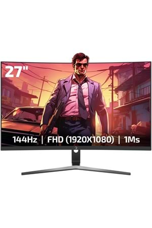 Monitor GamePower 27'' Vivid F20 Curved RGB 144Hz 1ms FHD Hoparlör