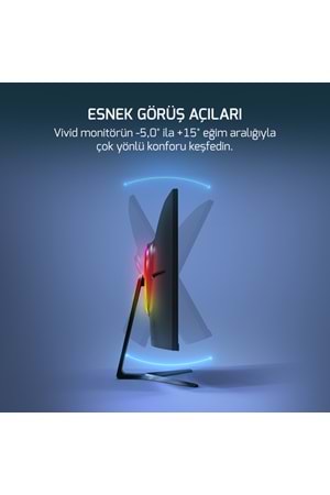 Monitor GamePower 27'' Vivid F20 Curved RGB 144Hz 1ms FHD Hoparlör