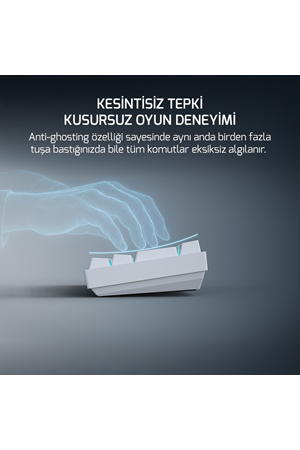 Klavye Gamepower Lyra Rgb 60m Mekanik Red Switch Beyaz