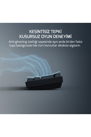 Klavye Gamepower Lyra Rgb 60m Mekanik Blue Switch Siyah