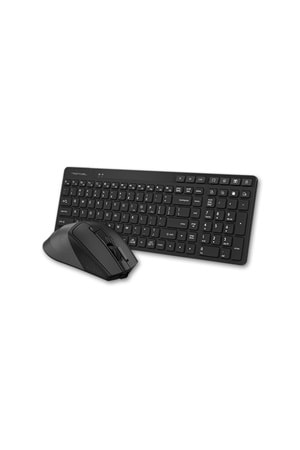 A4Tech Fb2800C Air2 Siyah Bt+2.4G Qk Klv+Silent Mouse Şarjlı 2000Dpi