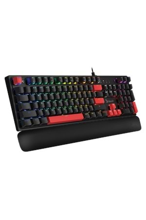 Bloody S515R F.Black QTr Usb Rgb Mekanik-Bmls Red Swıtch+Bilek Desteği