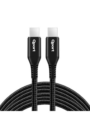 Qport Q-TYPE-C1 1,5m Type-C 100w Süper Hızlı PD Şarj ve Data Kablosu