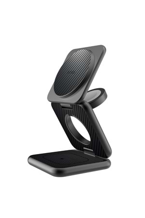 Wiwu W035 3 in 1 Wireless Charger Black
