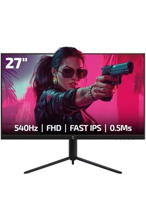 GamePower Lucid S60 27'' 0.5ms 540Hz Flat Fast IPS FHD RGB Pivot Speak