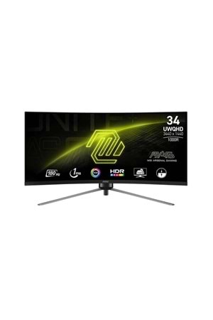 Msi 34'' Mag 345Cqr 180Hz 1Ms Uwqhd 3440x1440 Va Curved Gaming