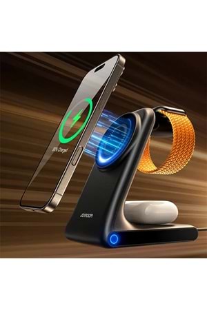 Joyroom JR-W15 3in1 MagSafe Masaüstü Wireless Charger
