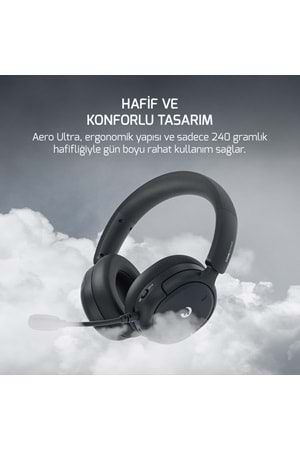 GamePower Aero Ultra Siyah Triple Mode Kablosuz/Bluetooth/2.4G Gaming