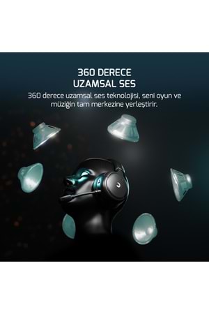 GamePower Aero Ultra Siyah Triple Mode Kablosuz/Bluetooth/2.4G Gaming